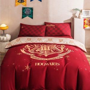 HARRY POTTER Badge Pattern Duvet Covers Set Without Filler, Quilt Cover Set 🛏️